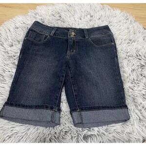 Denim Shorts Juniors Size 5 Cuffed Blue‎